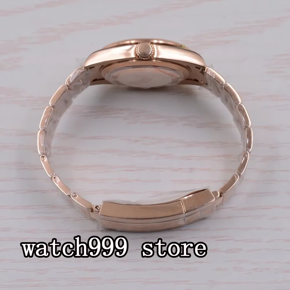 Корпус для часов из розового золота 36 мм/40 мм подходит NH34 NH35 NH36 PT5000 ETA2824 2836 Miyota 8205