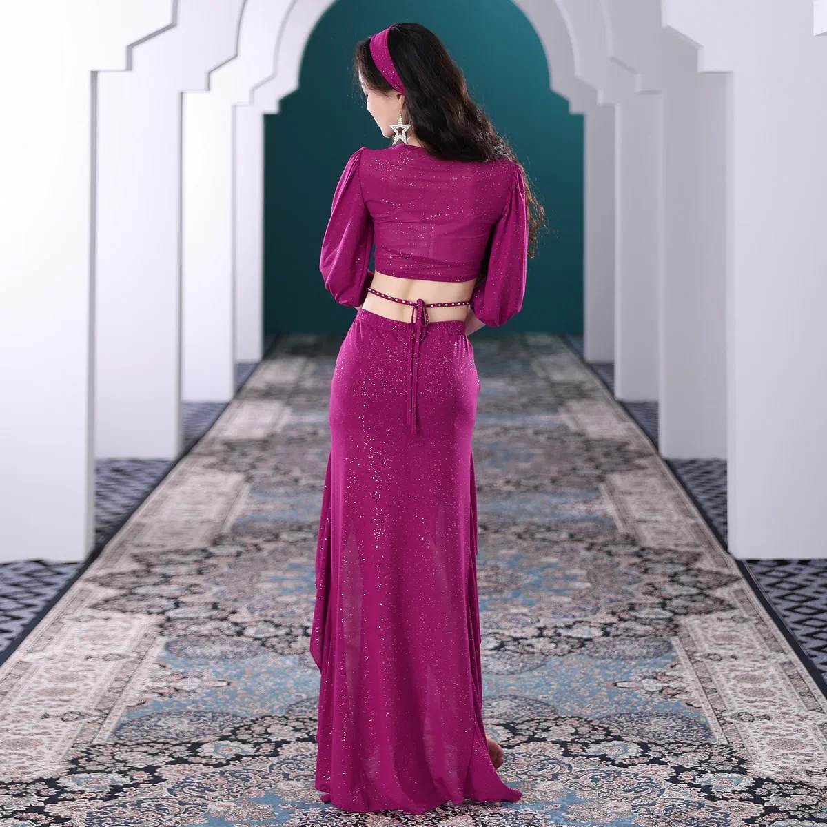 Женский Костюм Для Танца Живота Из 3 Штук С Юбкой Во Французском Дворцовом Стиле