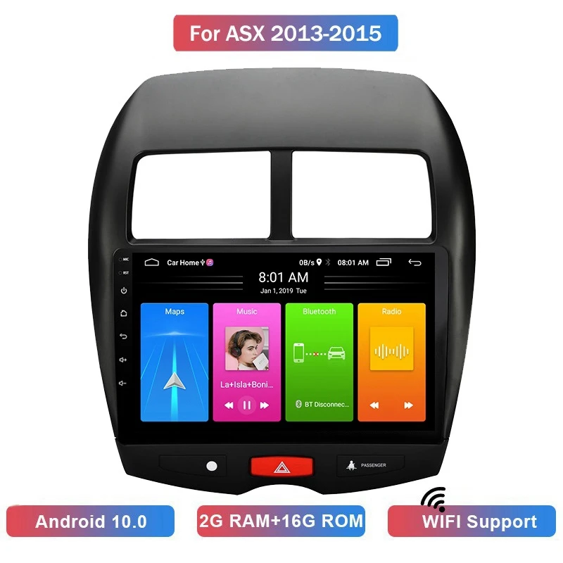 

2 Din Android 10 автомобильный MP5-плеер стерео радио 2 + 16 Гб Wifi Bluetooth GPS навигация для Mitsubishi мощный ASX 2013-2015
