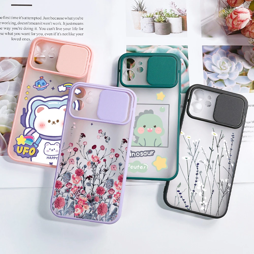 Slide Cute Case For iPhone 13 Pro Case iPhone 12 11 13 Pro Max Funda iPhone 7 8 Plus XR 12 Mini XS Max X 6 s SE 2 3 2022 Cover