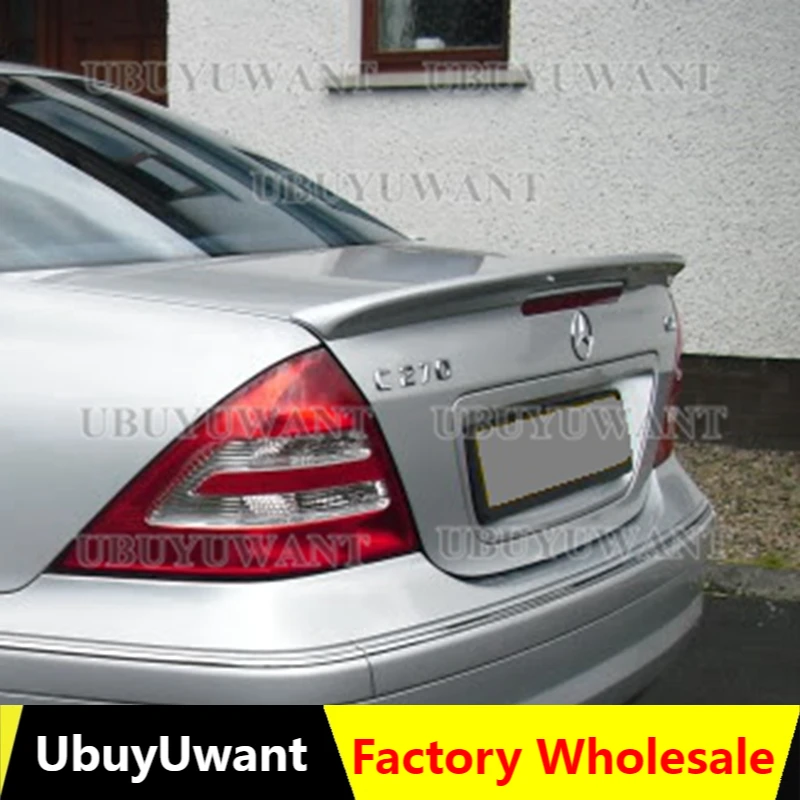 

Для Mercedes-benz C class W203 C180 C200 C260 C320 2001-2006 4-дверный спойлер из углеродного волокна заднее крыло багажника