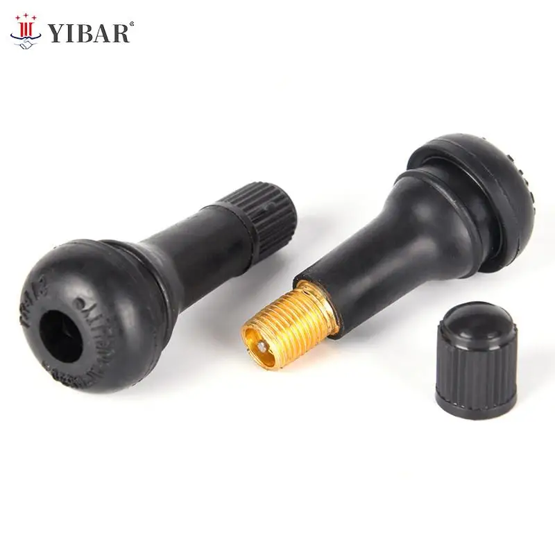 

Черные бескамерные штоки клапанов автомобильных колес с колпачками TR413, резиновые клапаны с пылезащитными колпачками, 5 шт./компл.