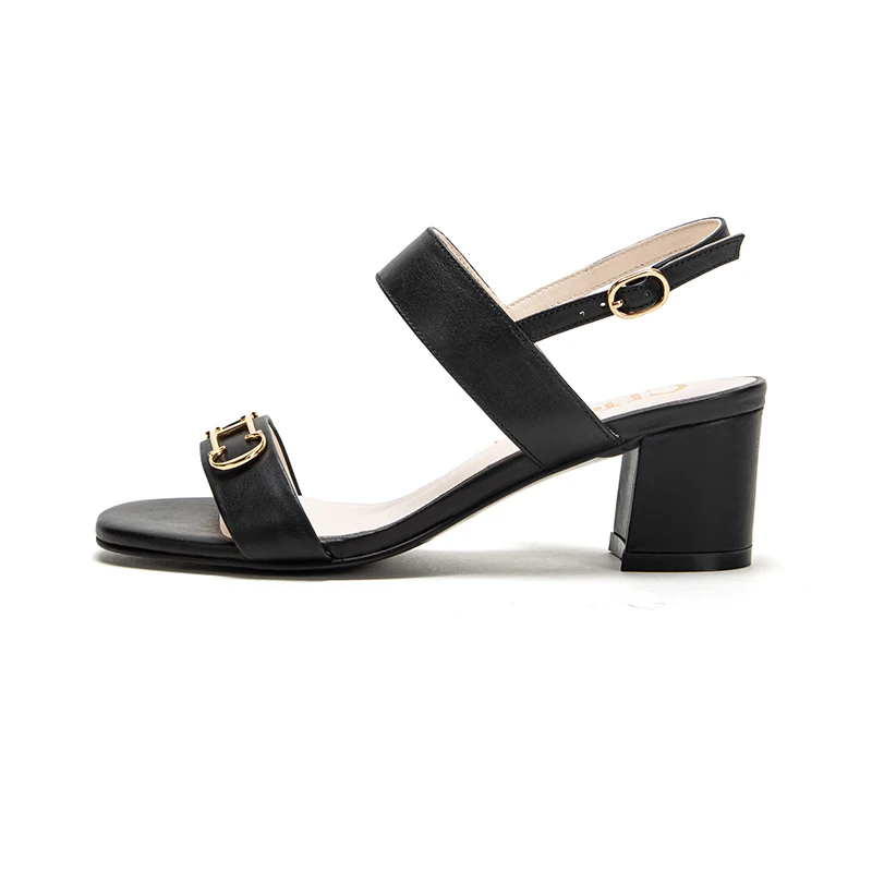 Сандалии женские на среднем каблуке босоножки с тонким ремешком повседневная