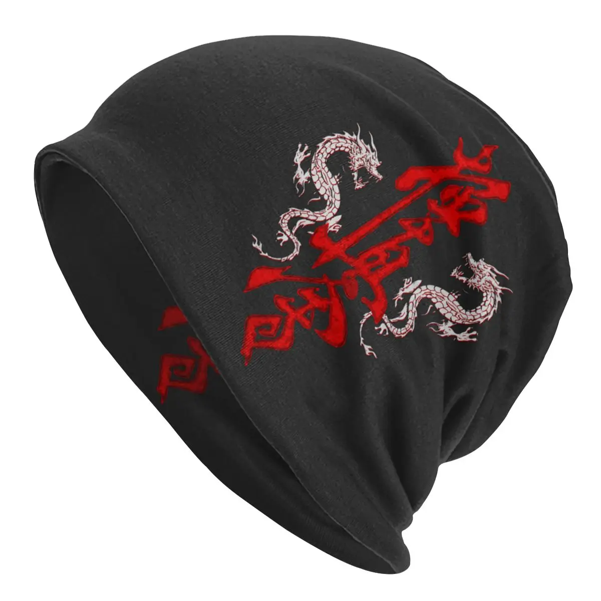 

Bonnet Hats hip hop Adult Men's Knit Hat Kyokushin Karate Kanji Dragons Sensei Gift casquette Graphic Skullies Beanies Caps