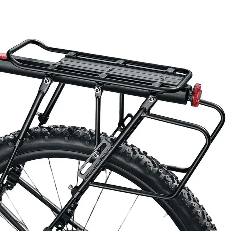 Bicycle Rack Adjustable Alloy Carrier Holder Upgraded Quick Release Design Black Bike Rear Rack Bike Luggage Cargo Rack For