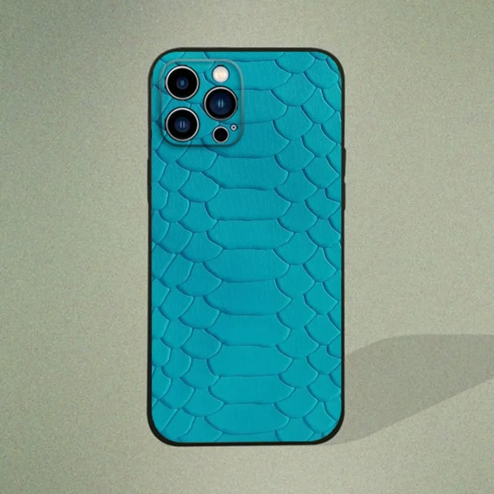 Чехол для телефона из змеиной кожи IPhone 15 14 13 12 11 Pro Max Mini 8 7 Plus SE2 X XR XS MAX Silcone Soft Cover