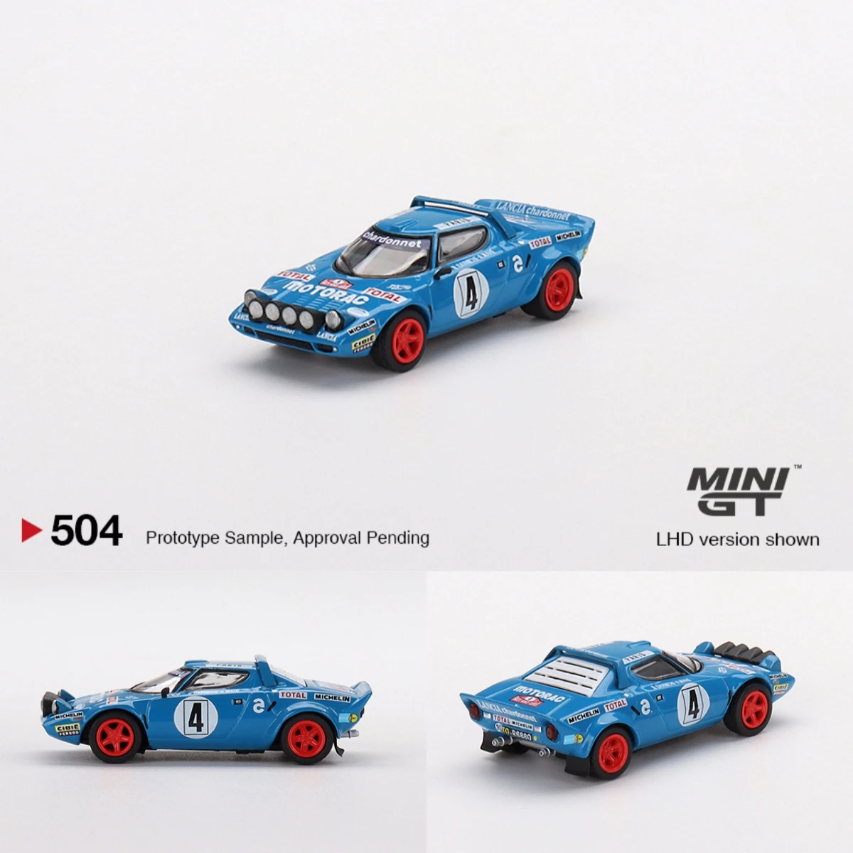 

Mini Gt 1:64 Lancia Stratos HF 1979 504 Diecast Model Car