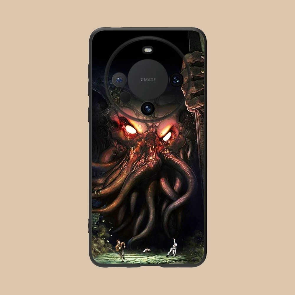 Myth Cthulhu Mobile Cell Phone Case for Huawei Mate 60 50 40 30 20 10 Pro Plus Lite E 5G Black Soft Cover Shell