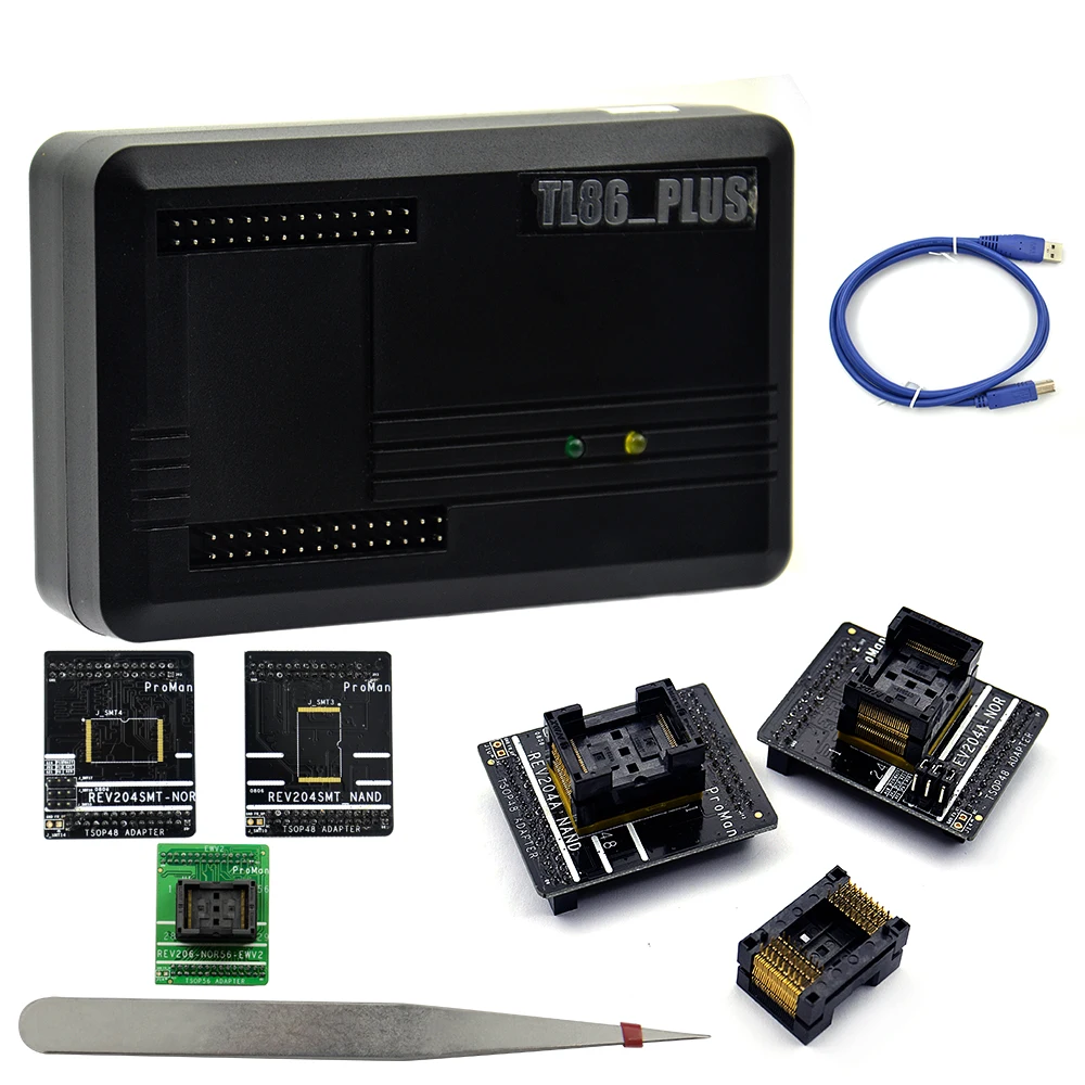 

Профессиональный программатор NAND FLASH ProMan, инструмент для ремонта DVD GPS, восстановления данных + адаптер TSOP56, поддержка 16M-4G, популярные чипы