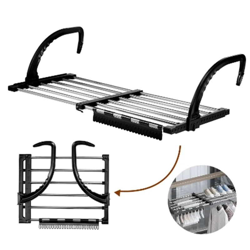 Складная Сушилка с радиатором для одежды 42-72 см