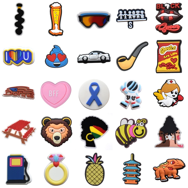 

Shoes Accessories Women Charm Boy Kids Wholesale Bulk Men Decorations for Crocs Girl Gifts Shoe Charms Set Jeans Packs Para Pins