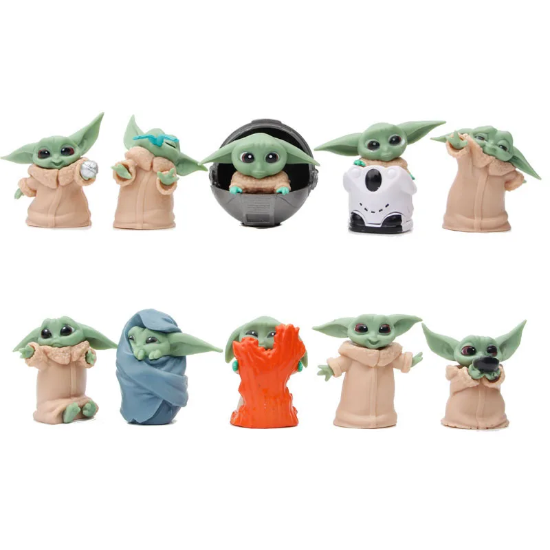 

Disney Star Wars Baby Yoda Action Figure Toys Yoda Master PVC Figurine Model The Mandalorian Desktop Ornament Gifts for Children