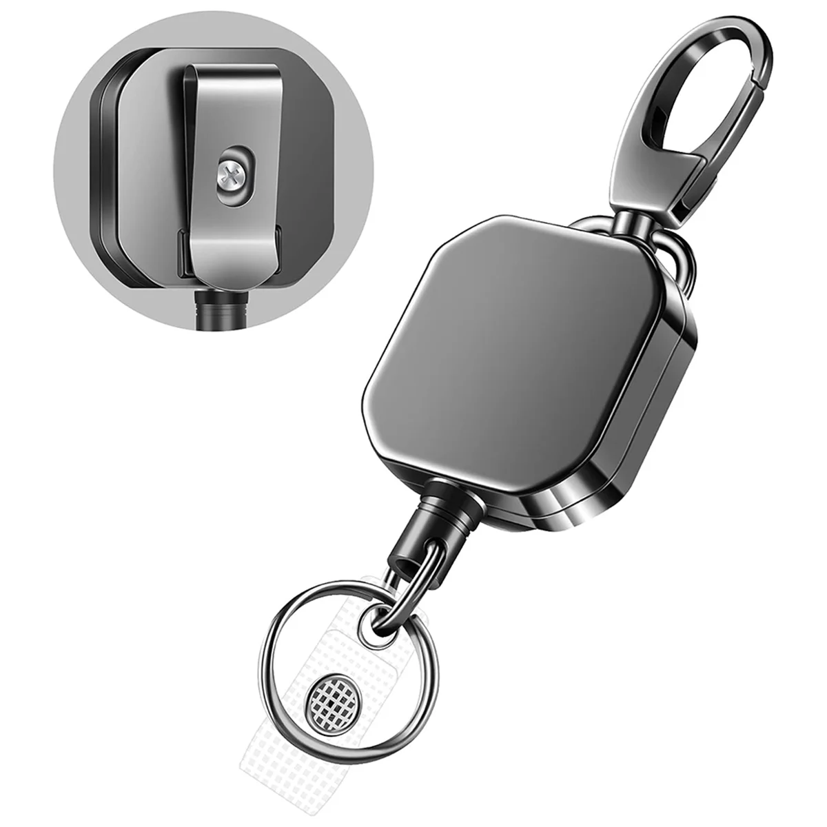 2 упаковки сверхмощные металлические выдвижные держатели для бейджей карабин