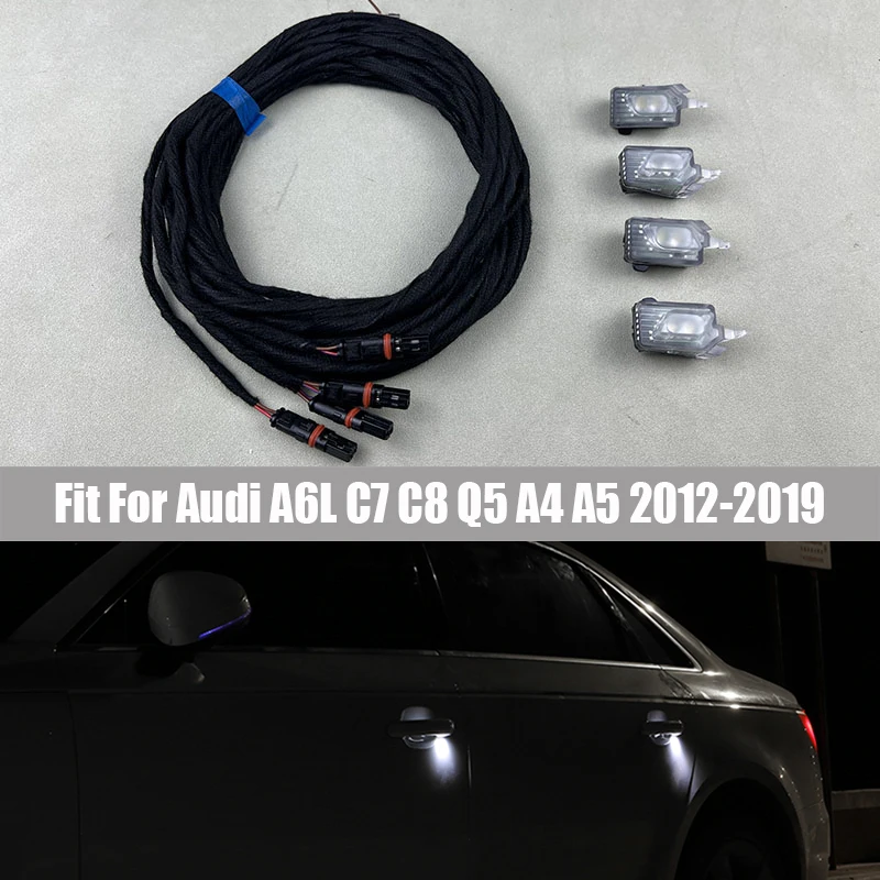 Светодиодные дверные ручки для Audi A6L C7 2012 2018 C8 2019 Q5 A4 A5 2017