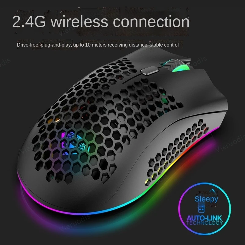 

Мышь Компьютерная легкая с RGB-подсветкой и отверстием для зарядки
