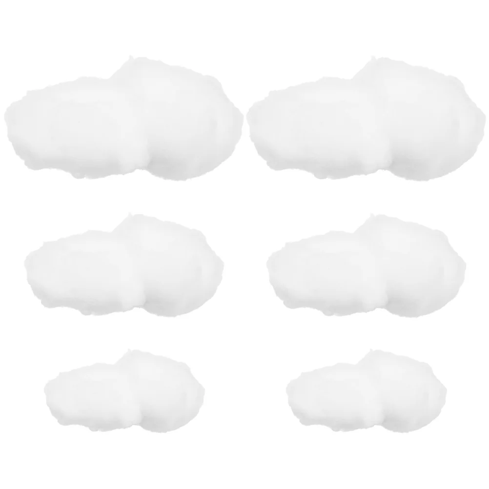 

6pcs Creative Adorable Cloud Hanging Decor Fake Cloud Model Kindergarten Hanging Cloud Decoration