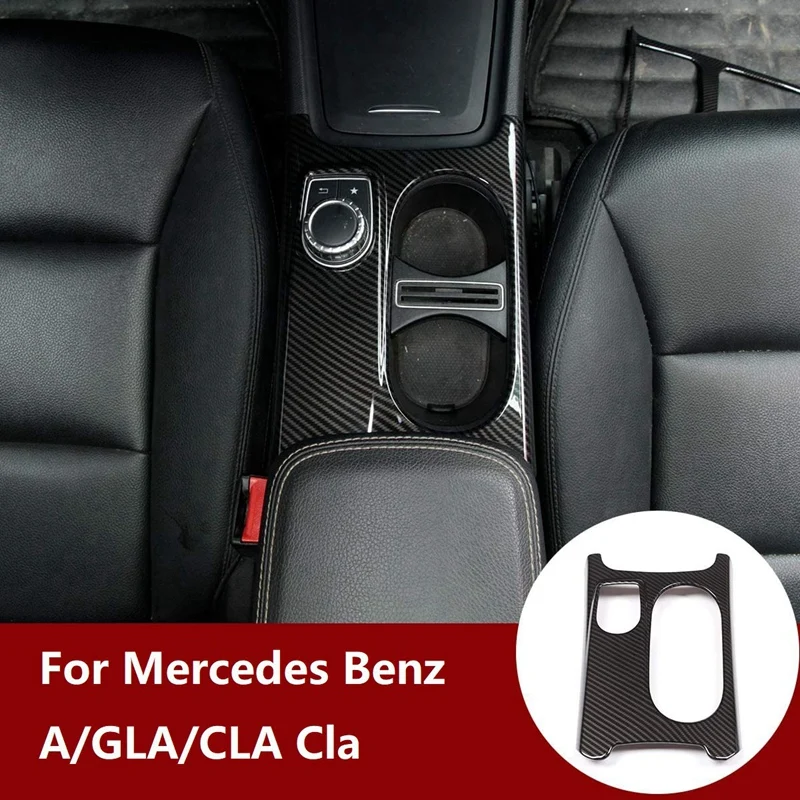 Крышка держателя стакана из углеродного волокна для Mercedes Benz A/GLA/CLA Class C117 W117 W176 X156