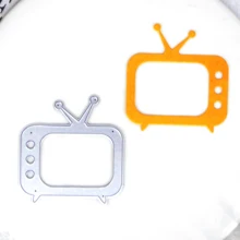 금속 절단 다이 컷 다이 금형, 레트로 TV 가전 장식 스크랩북 종이 카드 공예 아트 다이 커터 스텐실 금형