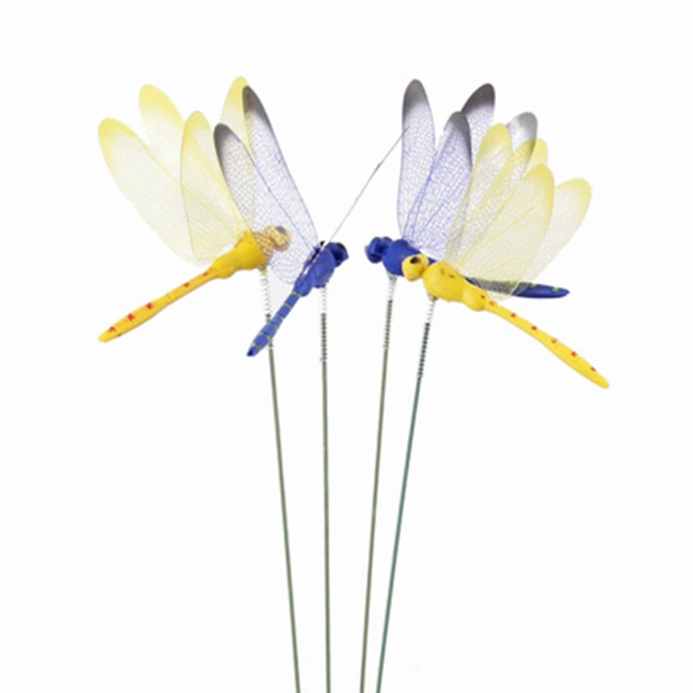 

Искусственные бабочки со стрекозой, украшение для сада, уличная имитация стрекозы, ставки для двора, растения, декоративная палочка для газона, 12 шт.
