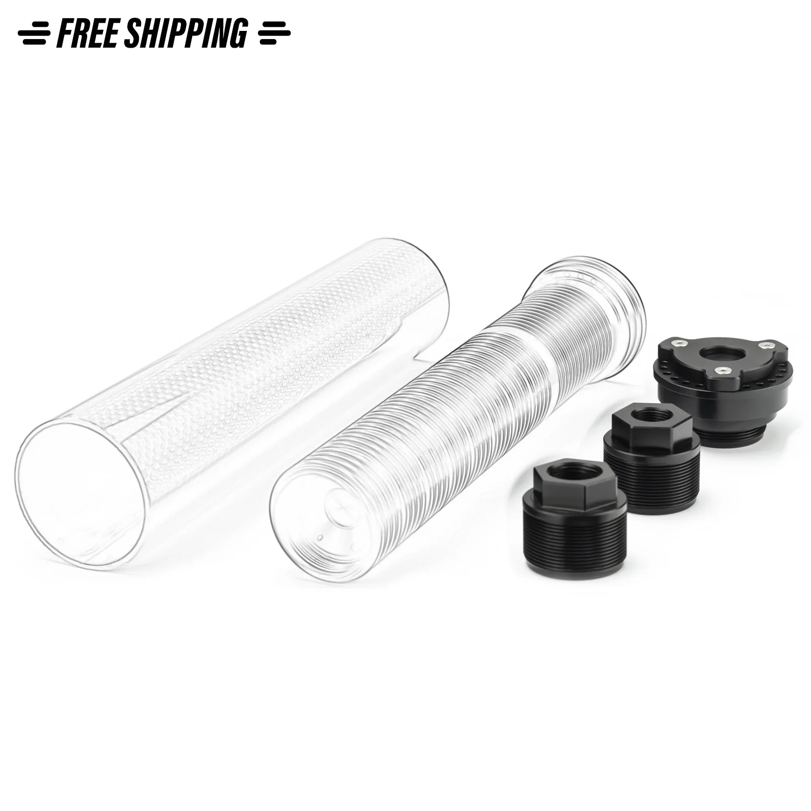 

Суперлегкая модульная трубка для чистки растворителя из углеродного волокна 1,85 дюйма OD 8,85 дюйма с 1/2x28 + 5/8x24 заглушками, 8 алюминиевых чашек