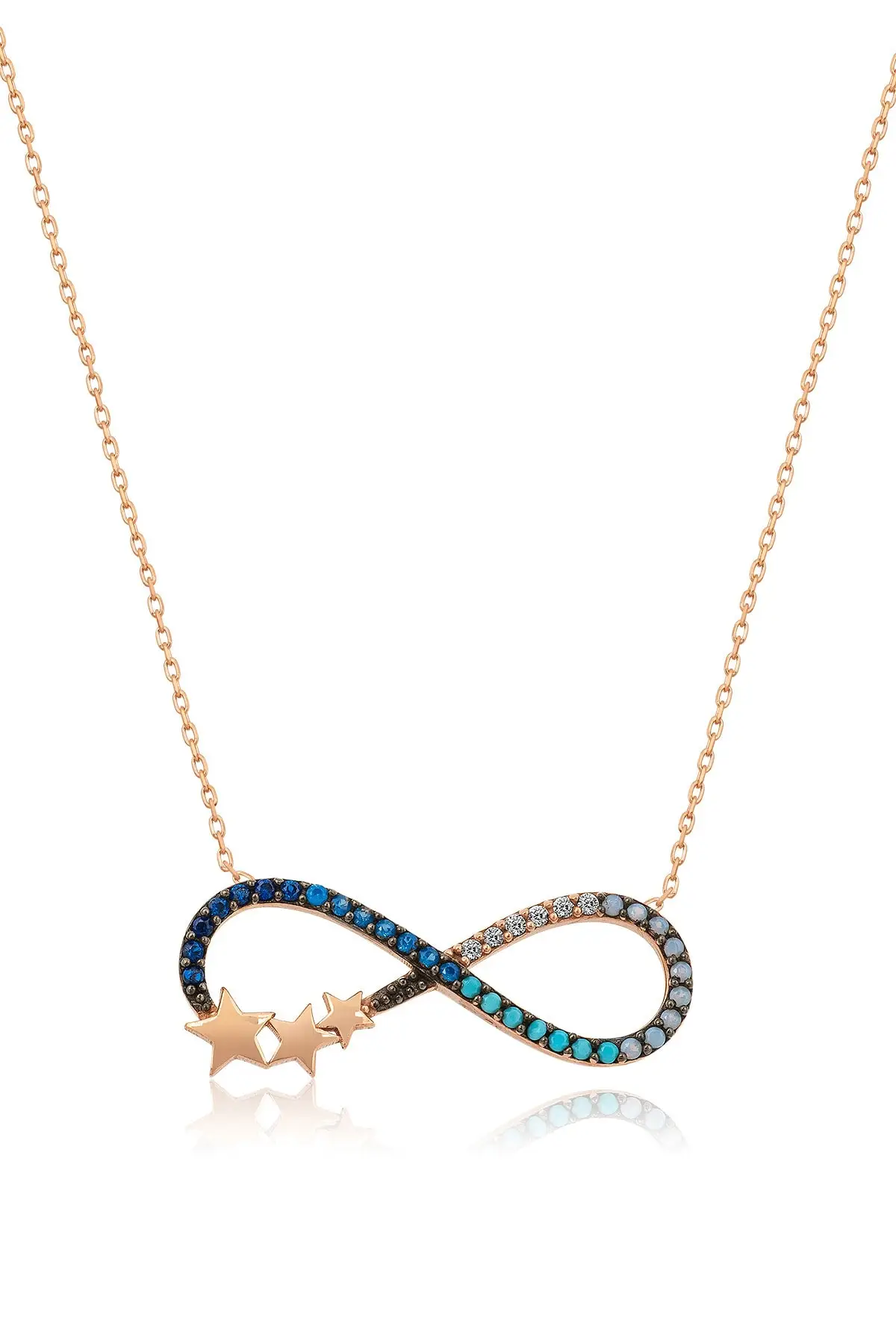 

Женское ожерелье из серебра 925 пробы с нанокамнем и звездой Млечного Пути