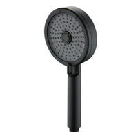 luxury simple black shower head pressure booster rain shower head adapter hand held salle de bain bathroom accessories