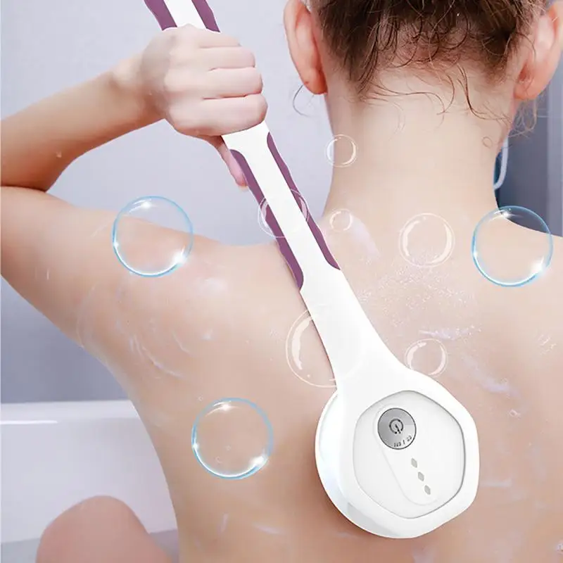 

Electric Bath Shower Brush Handheld Massage Body Brush Back Clean Long Handle Exfoliation Clean Scrub Shower Brushes 5 In 1