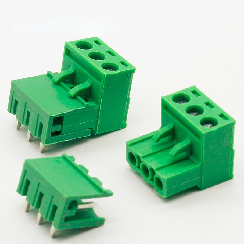 

10 sets ht5.08 3pin Right angle Terminal plug type 300V 10A 5.08mm pitch connector pcb screw terminal block