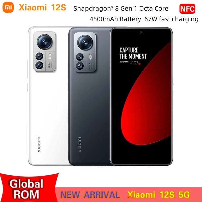 

Global Rom Xiaomi 12S 5G Smartphone 128GB/256GB Snapdragon® 8 Gen 1 Octa Core 50MP 120Hz 6.28″ AMOLED Display 67W Fast Charge
