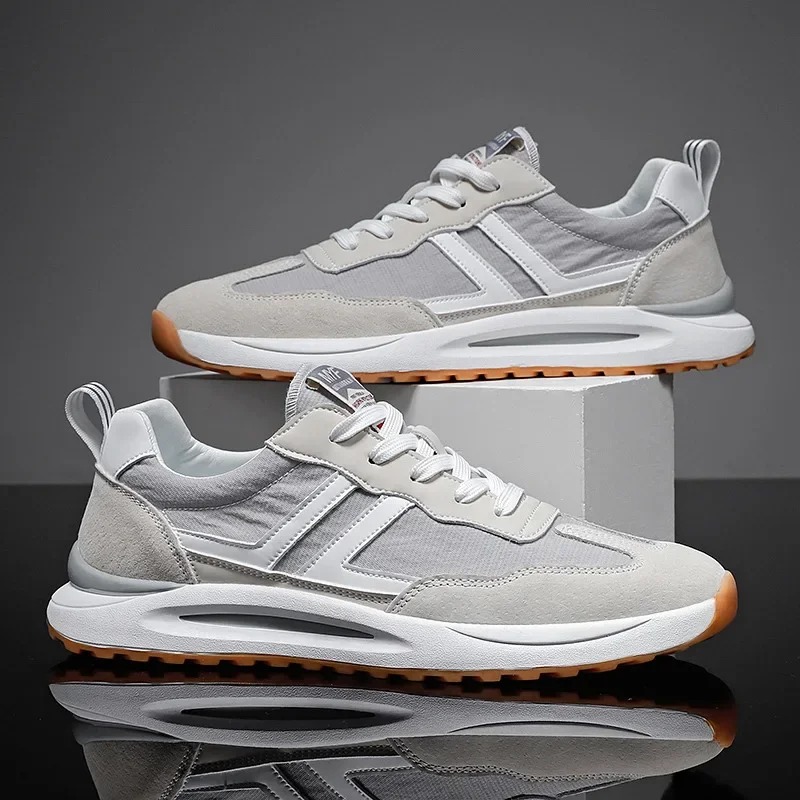 Мужские дышащие кроссовки повседневная спортивная обувь удобные полосатые