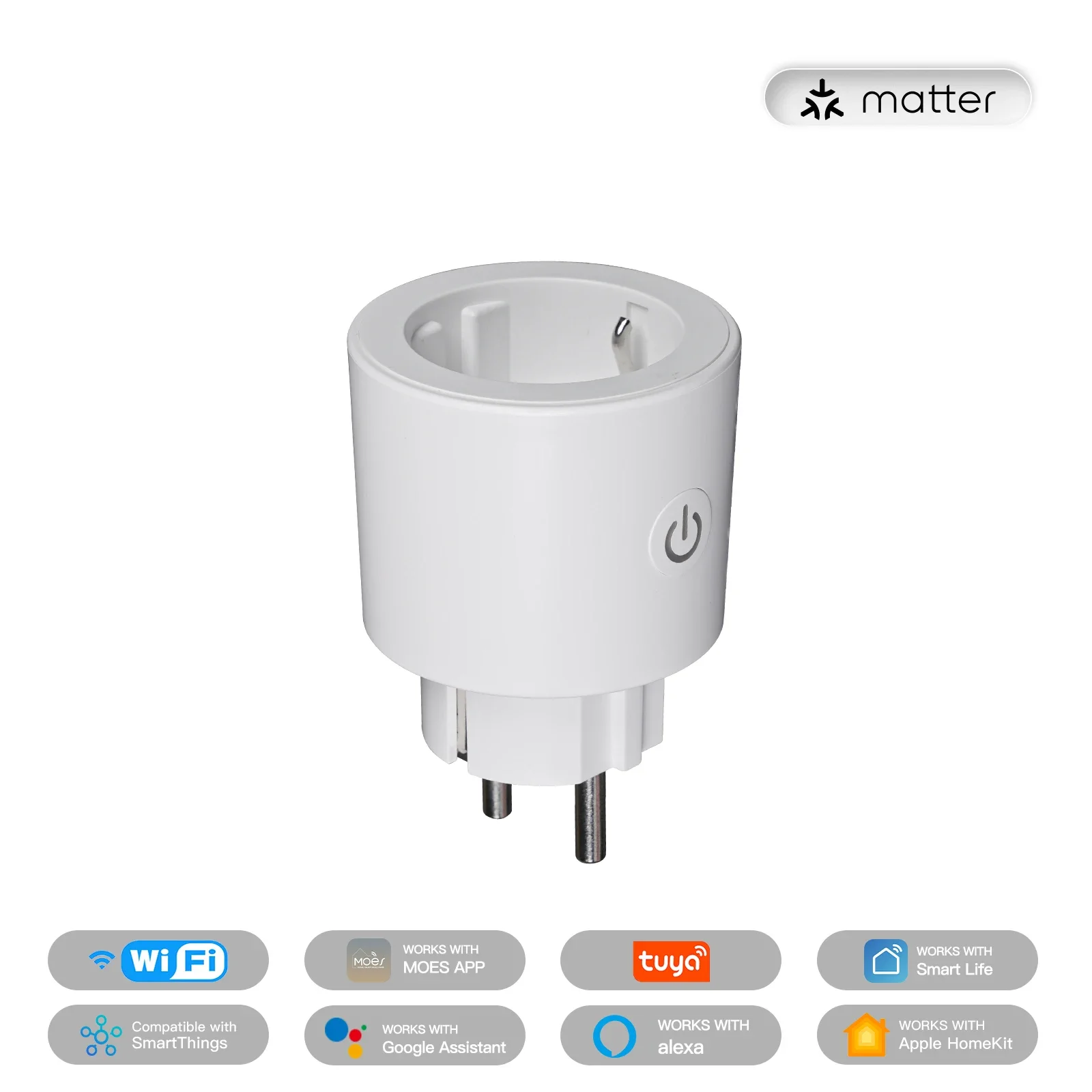 

MOES Tuya Smart Matter Plug WiFi Розетка 16А