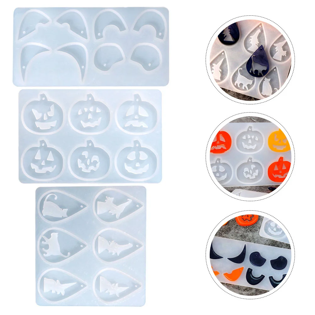 

DIY Silicone Mold Halloween Themed Pendant Jewelry Molds Jewelries Making Earring
