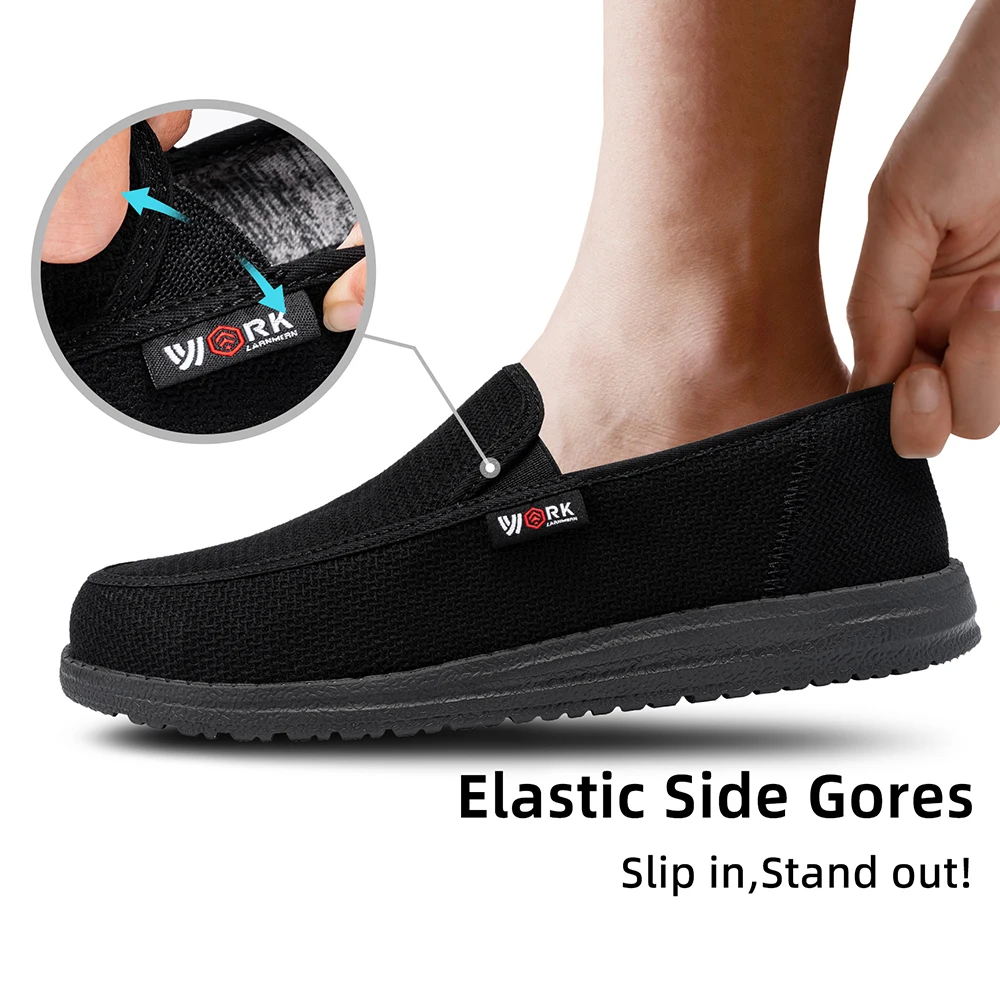 Мужские ботинки с металлическим носком цвет черный/песочный