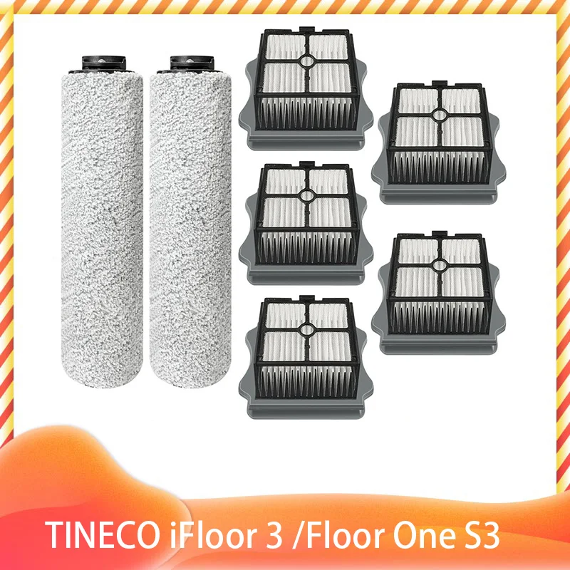 

Для TINECO iFloor 3/Floor One S3 Беспроводная влажная и сухая мойка пола Ручной пылесос Мягкая роликовая щетка Hepa-фильтр Запасные аксессуары