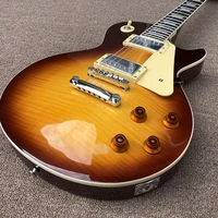 2022 high quality 6 strings electric guitar 1959 r9 flame lp electric guitar tiger striped maple free shipping