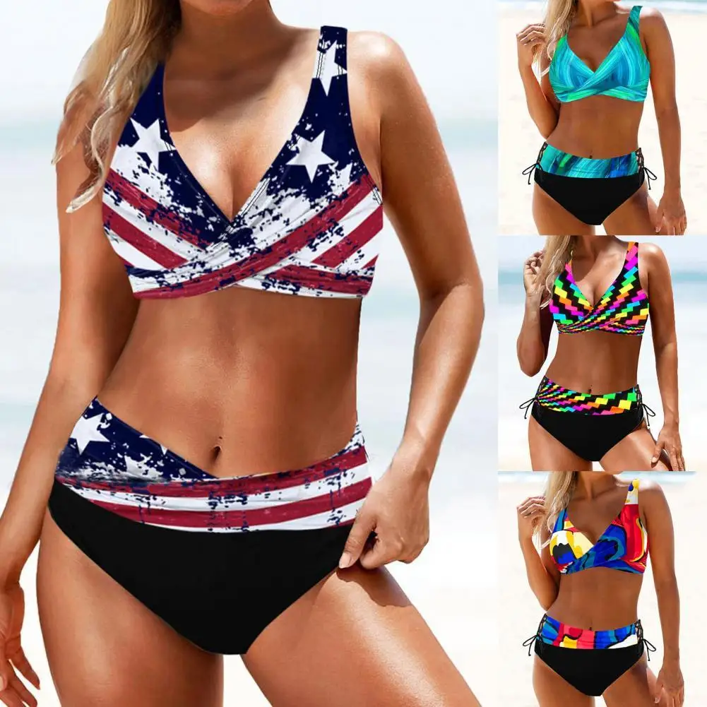 

Купальник, комплект, удобный купальный костюм, Быстросохнущий очаровательный бюстгальтер с мягкими чашечками, трусики, комплект бикини