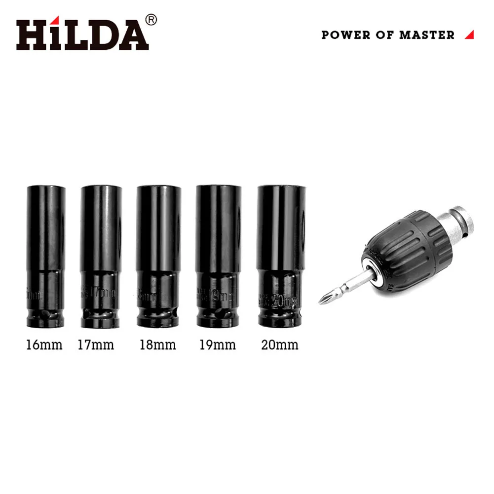 

16mm-20mm Extension Sleeve Hexagonal Pneumatic Socket Head for Electric Wrench Hand Tools Impact Wrench Drill Hex Socket Head