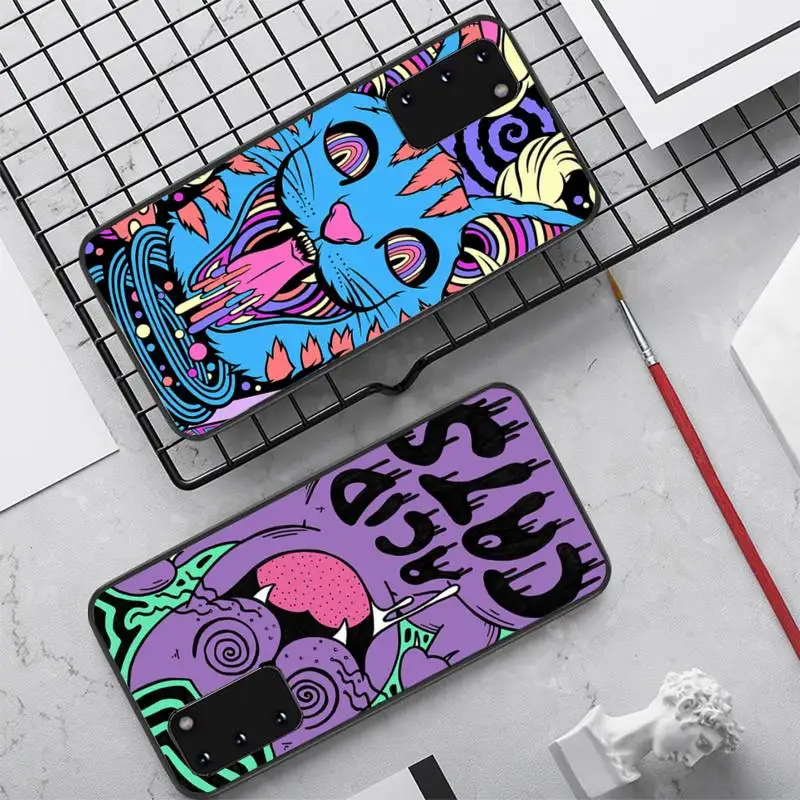 

Colourful Psychedelic Trippy Art Phone Case for Samsung S10 21 20 9 8 plus lite S20 UlTRA 7edge