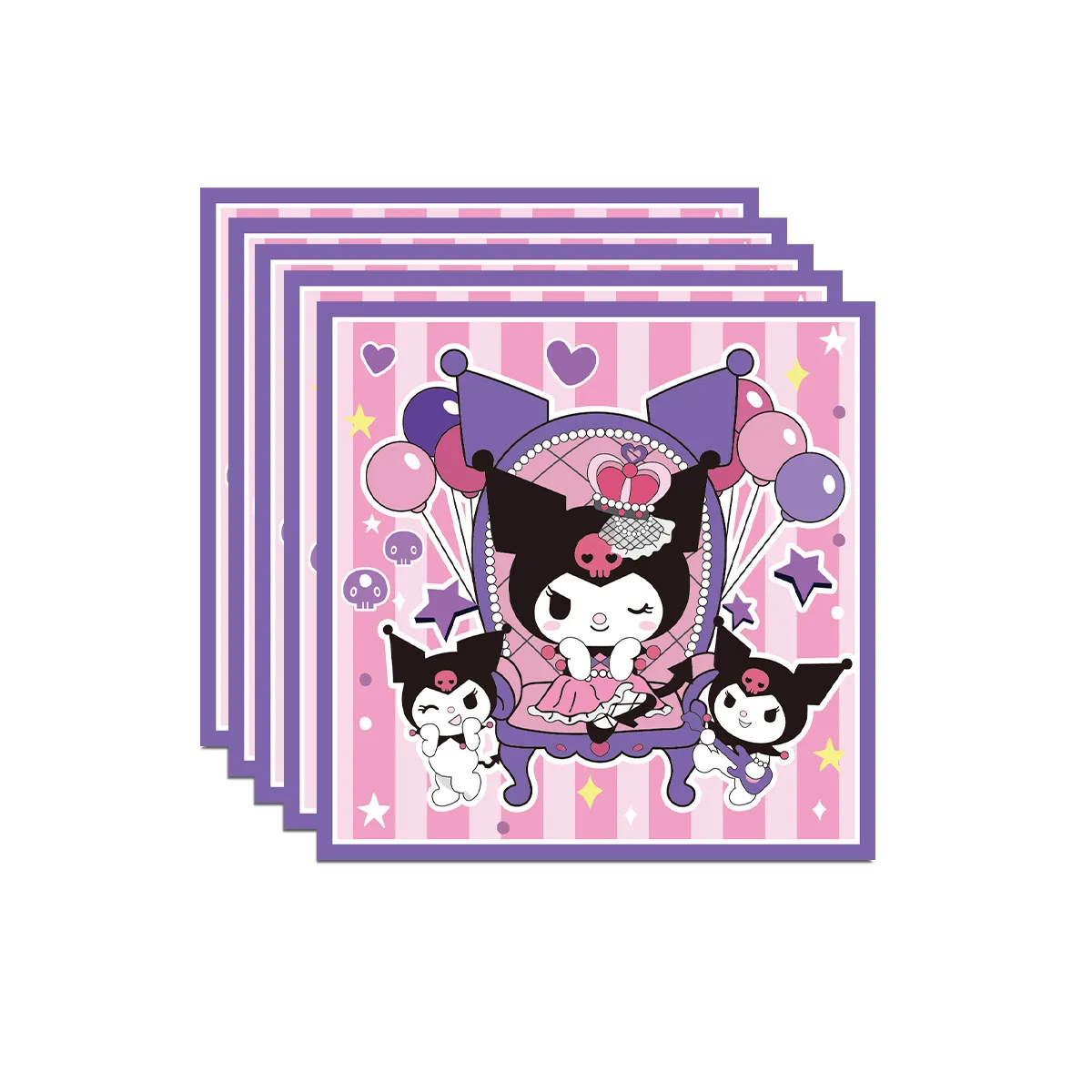 MINISO Kuromi украшение для дня рождения одноразовая посуда бумажный стаканчик