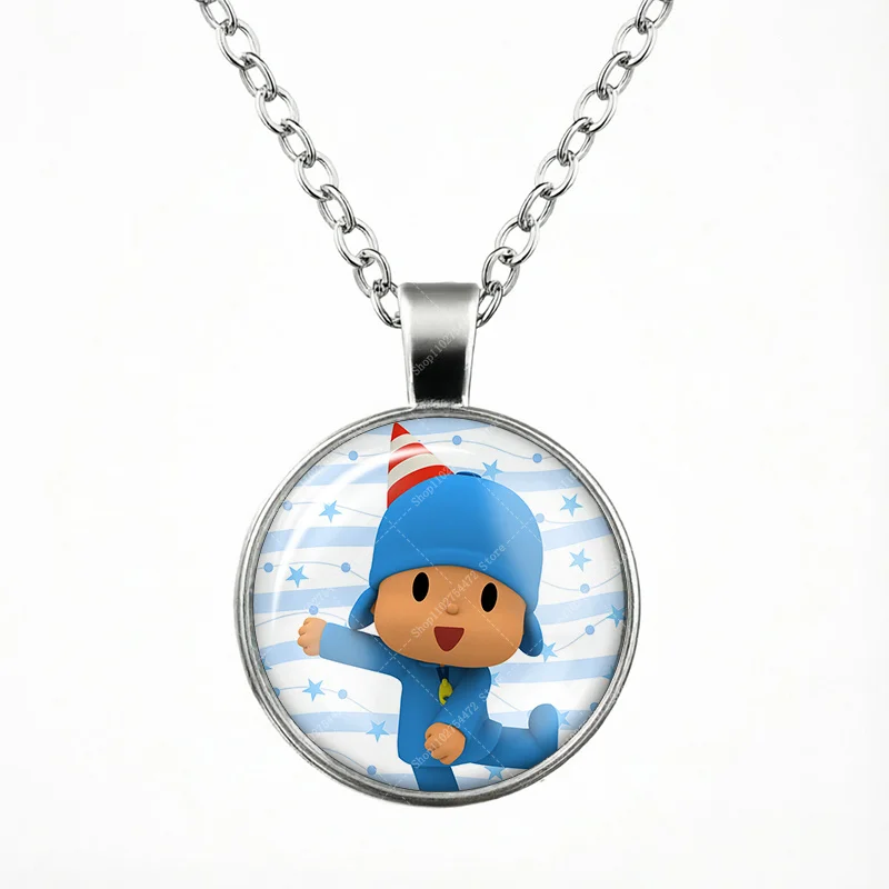 Фото Креативное ожерелье с мультяшным дизайном Pocoyo, аниме-кулон, милые аксессуары, модная цепочка, ювелирное украшение, подвеска, подарки на день рождения №4