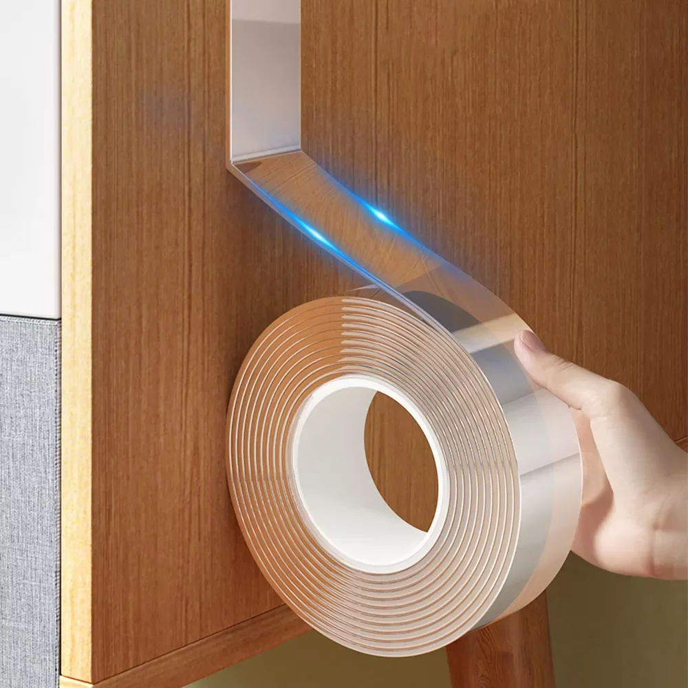 

NEW 5M Nano Double Tape Cleanable Reusable Waterproof Adhesive Strong Transparent Side Wall Tape No Trace Kitchen Bathroom Unive