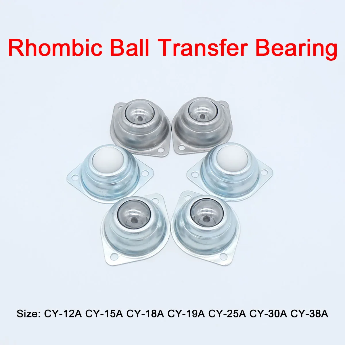 1Pc Roller Ball Transfer Bearing Universal Caster Screw Mounted Round Ball Bull Wheel Main Ball Nylon/All Carbon Steel/SUS304