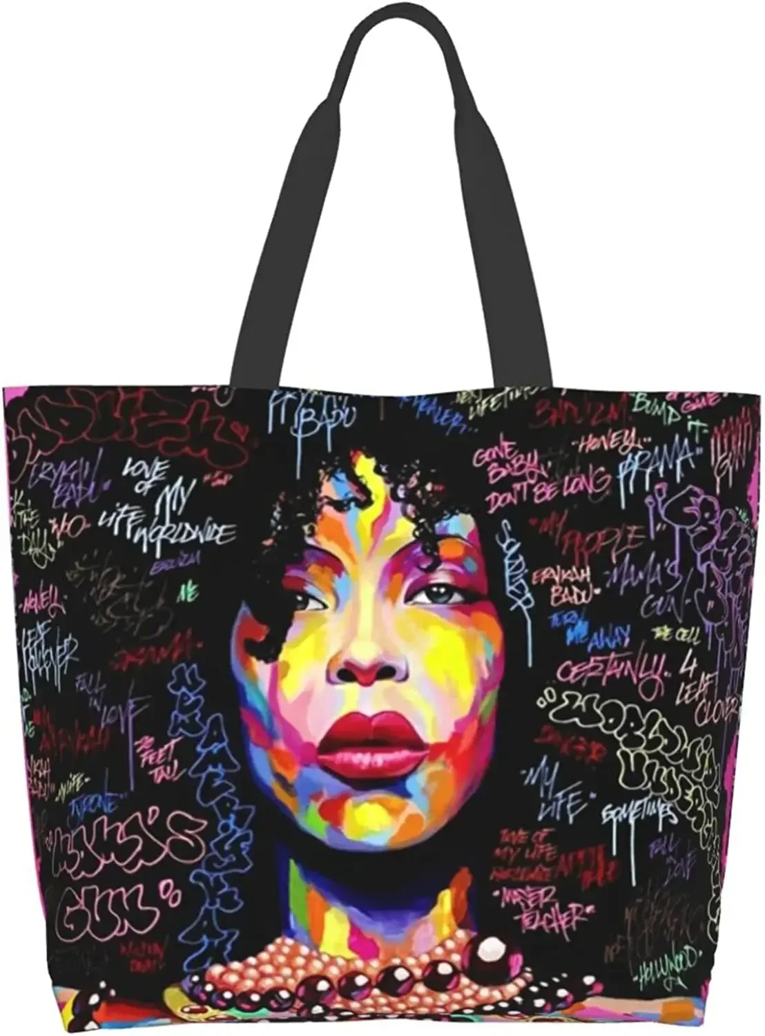 

Women African American Tote Bag for Women Handbag Shopping Office Commuter Shopping Solid Fashion Sense