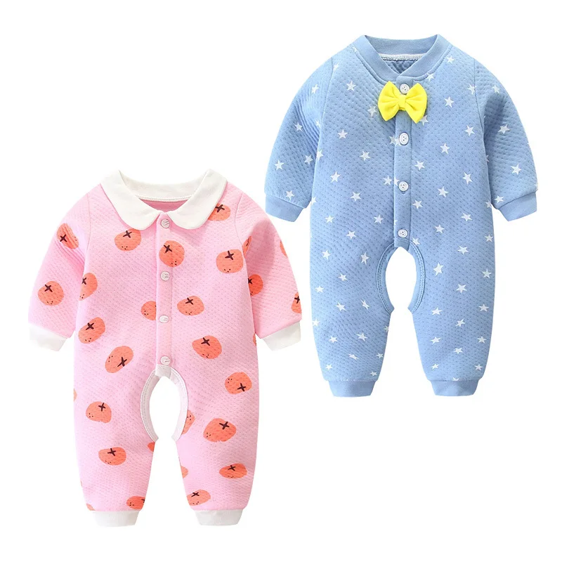 

Одежда для новорожденных, одежда для скалолазания на весну и осень из чистого хлопка с хлопком, теплая одежда для малышей от 0 до 36 месяцев