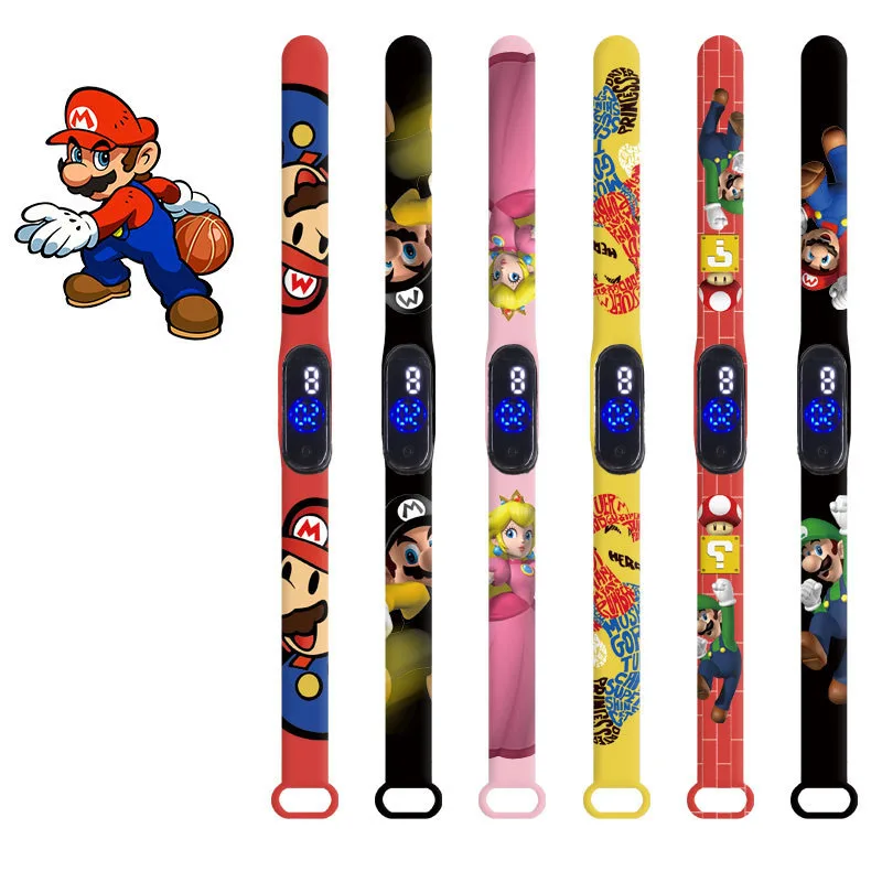 

Super Mario Watch Silicone Strap LED Luminous Movement Children's Outdoor Fashion Watch Watch strap+Movement 2+1