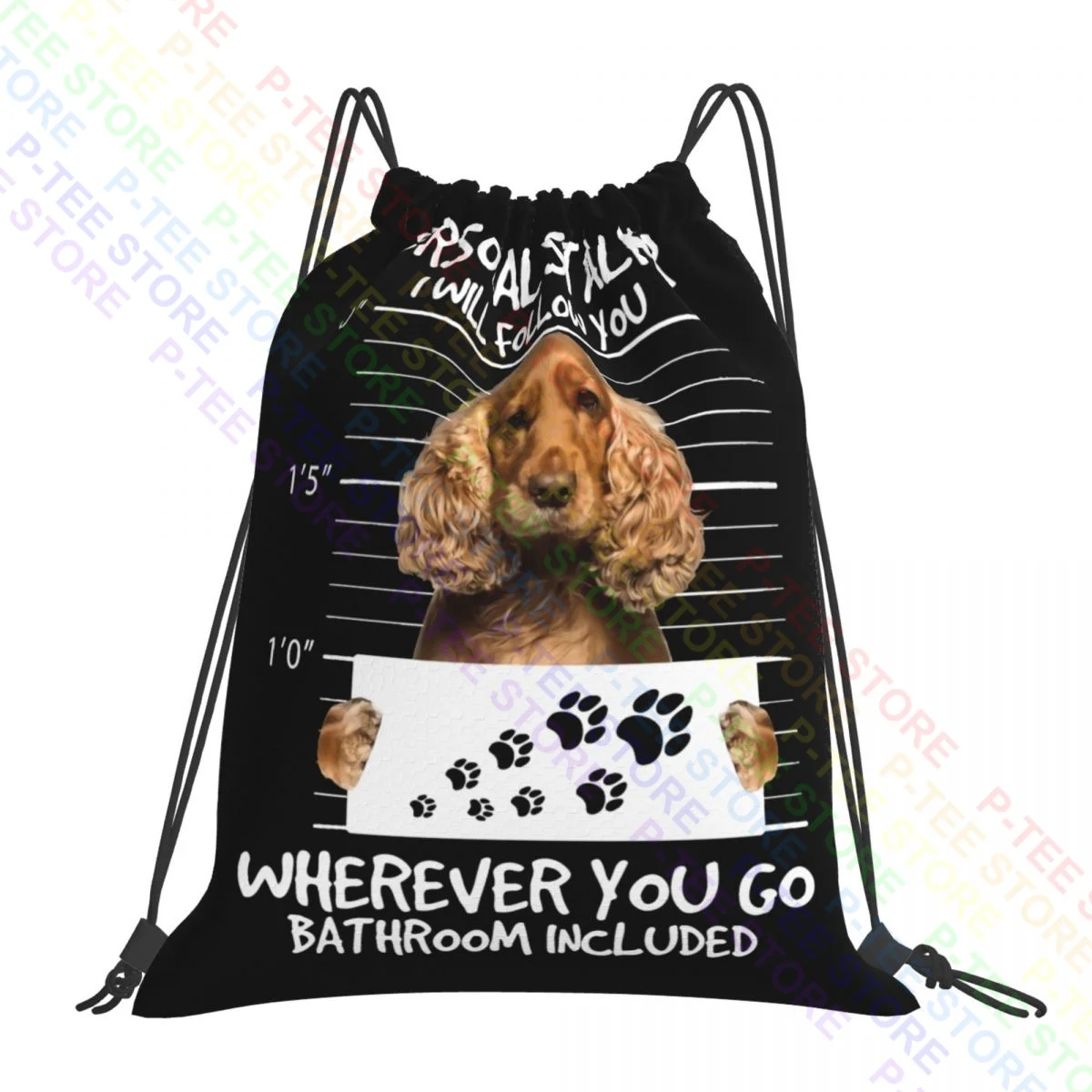 Забавный владелец кокер-спаниеля сумки на шнурке сумка для спортзала новейший