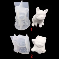 3d crystal epoxy mould dog silicone uv resin mould handmade diy home crafts car decoration accessories