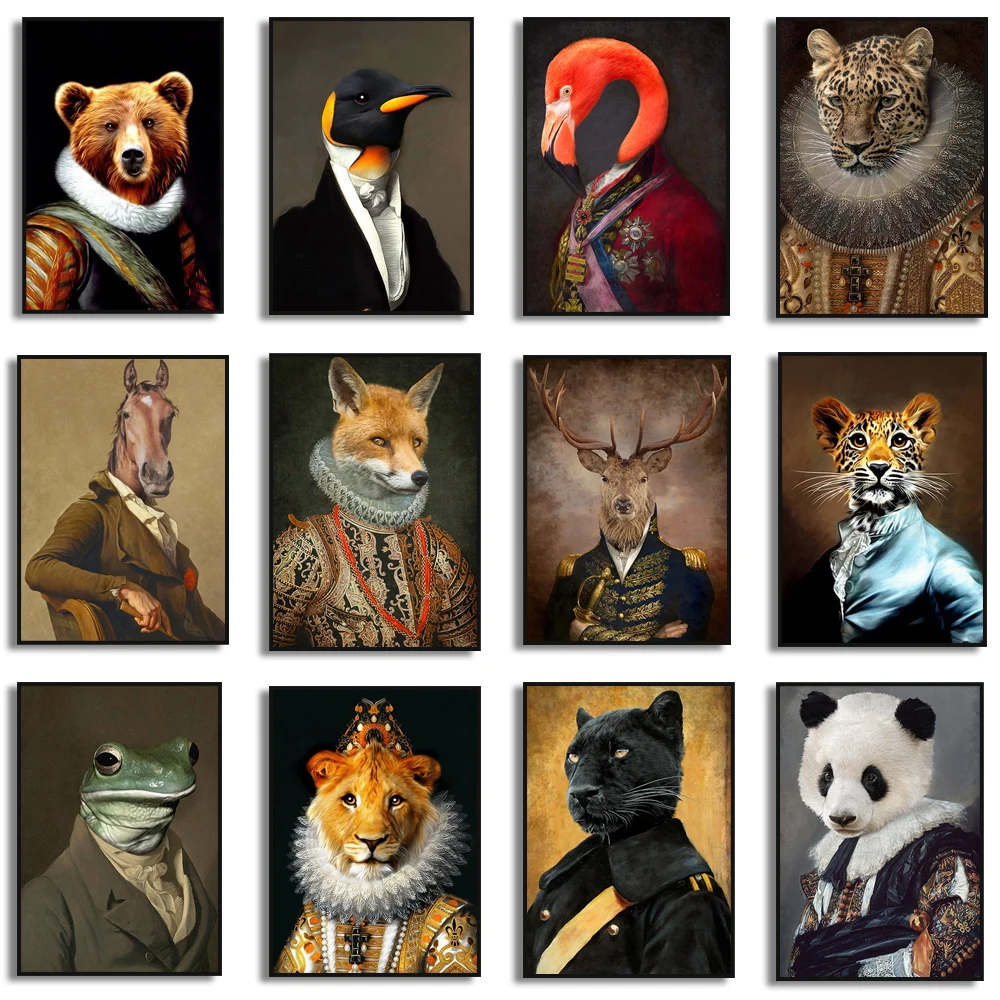 ВИНТАЖНАЯ фотография в виде фламинго, Льва, оленя, панды, тростника, животных, фотография эпохи Возрождения, домашний декор