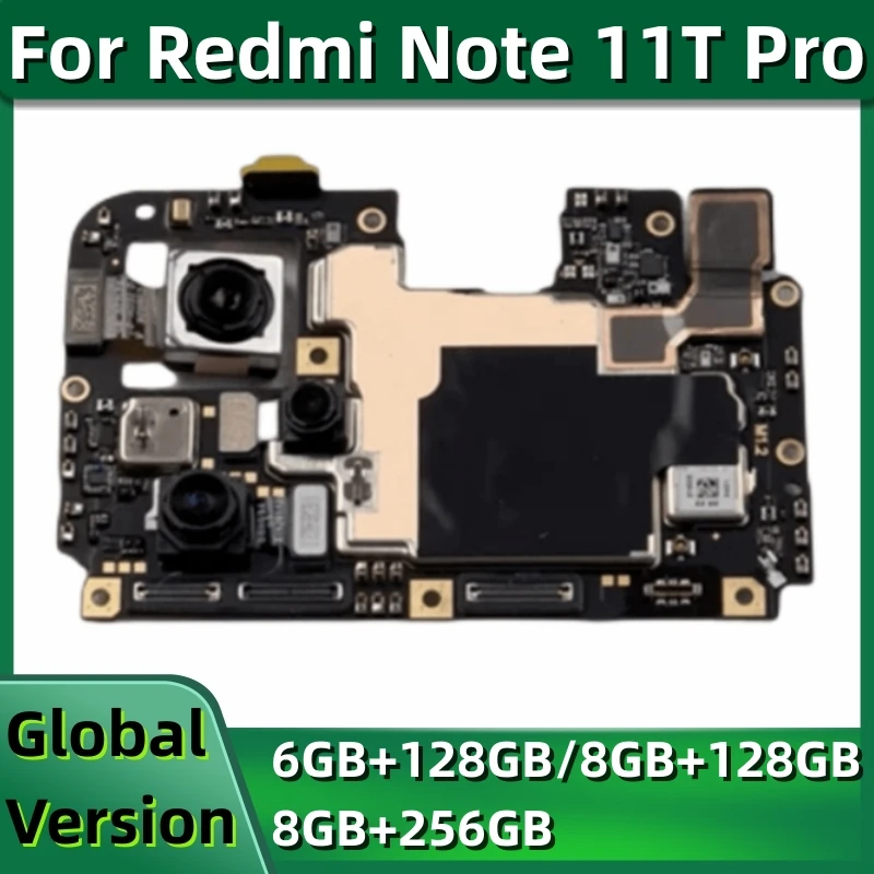 

Mainboard for Xiaomi Redmi Note 11T Pro, 22041216C, Original Unlocked Motherboard PCB Module, 128GB, 256GB, Global ROM