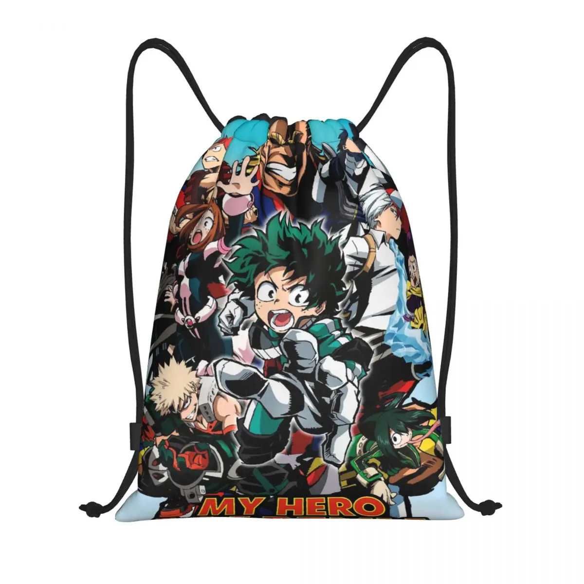 

Manga Boku No Hero My Hero Academia Drawstring Backpack Women Men Sport Gym Sackpack Portable Japan Anime Training Bag Sack